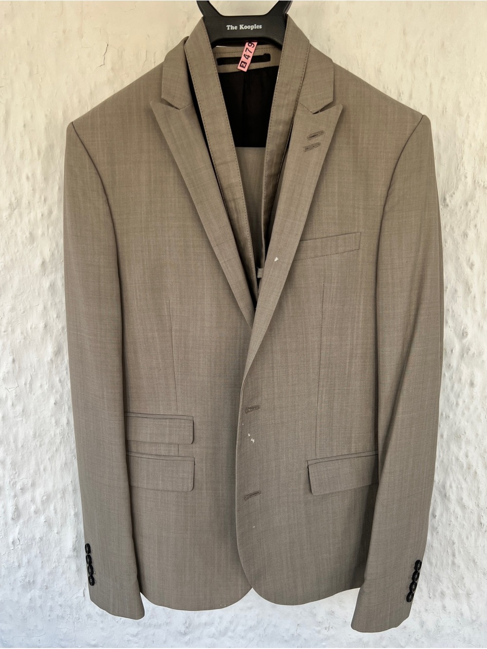 The Kooples Beige/Taupe Single-Breasted Suit